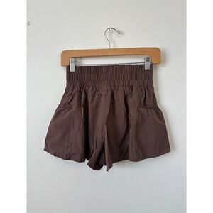 FireSwan High-Waisted Athletic Shorts – Brown – Size XS – NWT‎